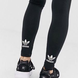 Adidas black tights logo leggings